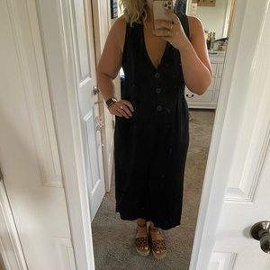 Silence + Noise Black backless jumpsuit size 8